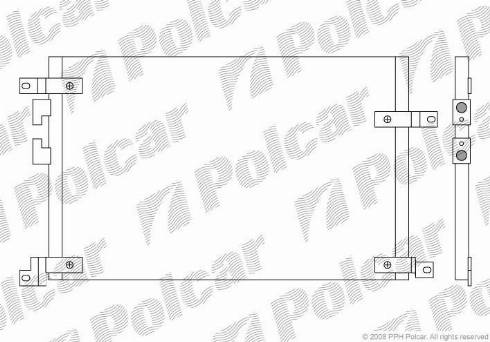 Polcar 1408K8C1 - Конденсатор, кондиціонер autocars.com.ua