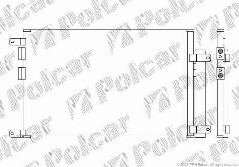 Polcar 1408K8C2 - Конденсатор, кондиціонер autocars.com.ua