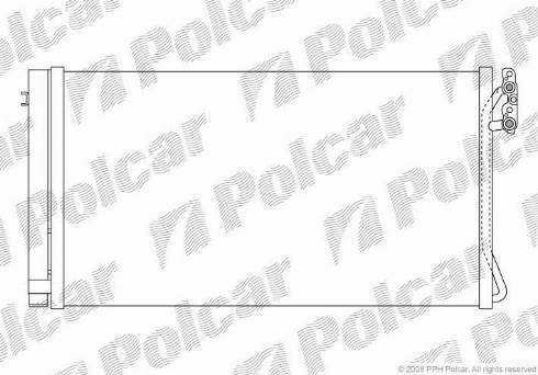 Polcar 2001K8C2 - Конденсатор, кондиціонер autocars.com.ua