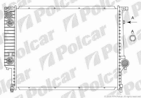 Polcar 200508-0 - Радиатор, охлаждение двигателя avtokuzovplus.com.ua