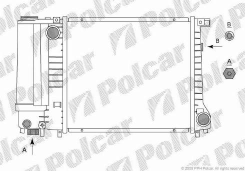 Polcar 200508-5 - Радиатор, охлаждение двигателя autodnr.net