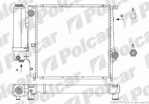 Polcar 200708-2 - Радиатор, охлаждение двигателя avtokuzovplus.com.ua