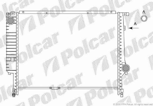 Polcar 200708-3 - Радіатор, охолодження двигуна autocars.com.ua