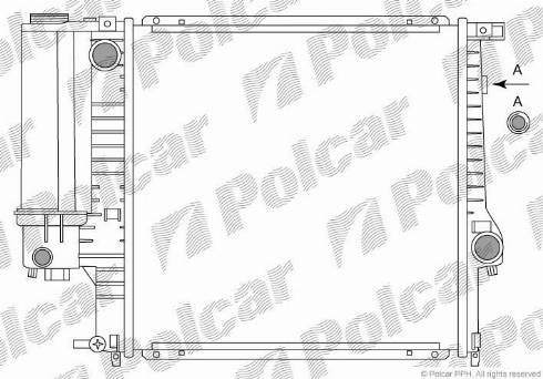 Polcar 200708A2 - Радиатор, охлаждение двигателя avtokuzovplus.com.ua