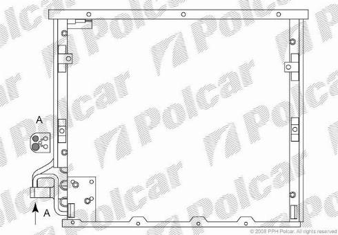 Polcar 2007K8B1 - Конденсатор кондиционера avtokuzovplus.com.ua