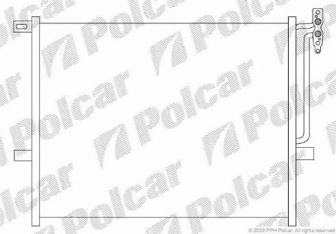 Polcar 2008K81X - Конденсатор кондиционера avtokuzovplus.com.ua