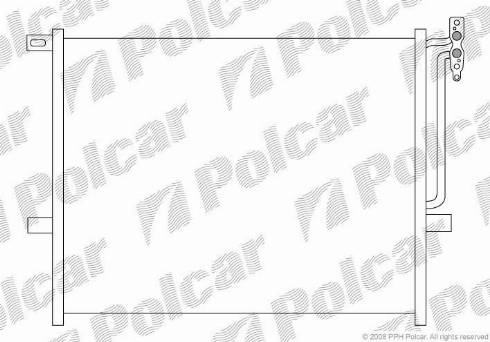 Polcar 2008K8C1 - Конденсатор кондиционера avtokuzovplus.com.ua