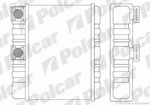 Polcar 2008N8-2 - Теплообмінник, опалення салону autocars.com.ua