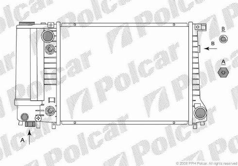 Polcar 201408-2 - Радиатор, охлаждение двигателя autodnr.net