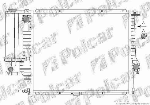 Polcar 201508A2 - Радіатор, охолодження двигуна autocars.com.ua