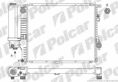 Polcar 2016083X - Радиатор, охлаждение двигателя autodnr.net