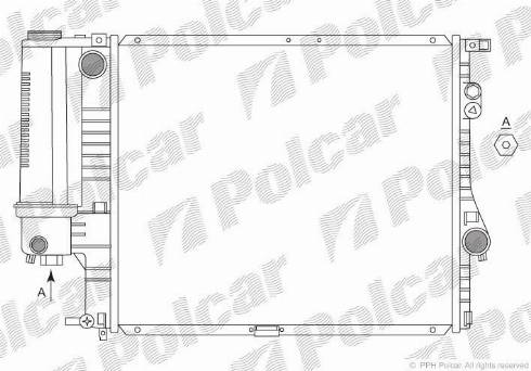 Polcar 201608-3 - Радіатор, охолодження двигуна autocars.com.ua