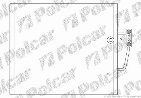 Polcar 2016K8C1 - Конденсатор, кондиціонер autocars.com.ua