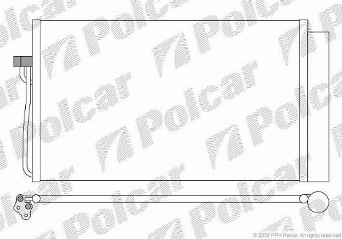 Polcar 2017K82X - Конденсатор кондиционера avtokuzovplus.com.ua