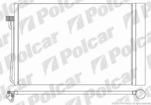 Polcar 2017K8C1 - Конденсатор, кондиціонер autocars.com.ua