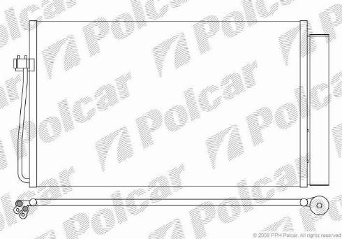 Polcar 2017K8C2 - Конденсатор кондиционера avtokuzovplus.com.ua