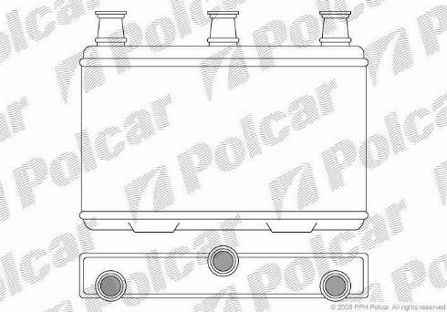 Polcar 2017N8-1 - Теплообмінник, опалення салону autocars.com.ua