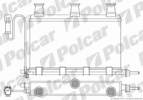 Polcar 2017N82X - Теплообмінник, опалення салону autocars.com.ua