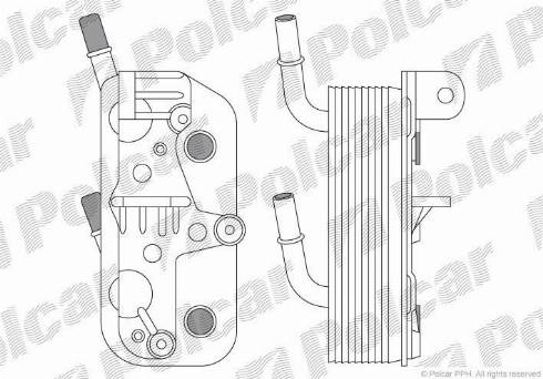Polcar 2022L8-2 - Масляний радіатор, рухове масло autocars.com.ua