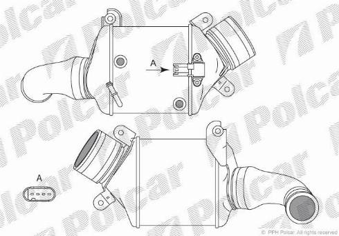 Polcar 2025J82X - Интеркулер, теплообменник турбины avtokuzovplus.com.ua