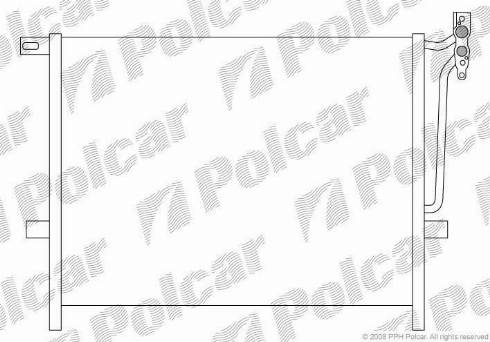 Polcar 2034K8C1 - Конденсатор кондиционера avtokuzovplus.com.ua