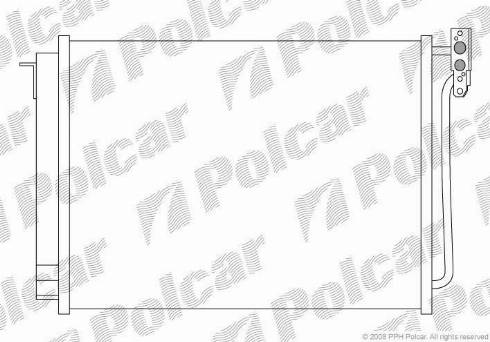 Polcar 2050K8C1 - Конденсатор, кондиціонер autocars.com.ua