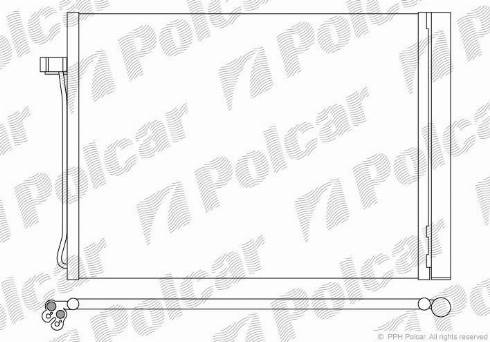 Polcar 2051K8C1 - Конденсатор, кондиціонер autocars.com.ua