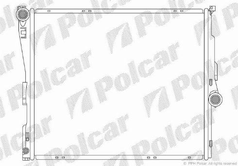 Polcar 205508-1 - Радіатор, охолодження двигуна autocars.com.ua