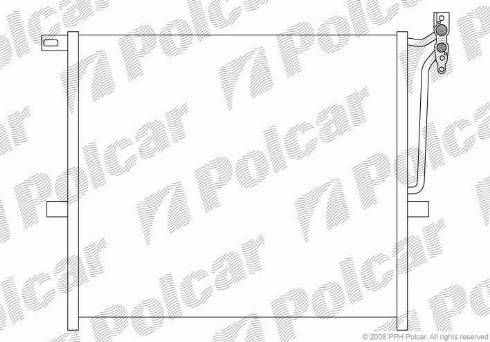 Polcar 2055K8C1 - Конденсатор кондиционера avtokuzovplus.com.ua