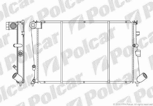 Polcar 230008-3 - Радіатор, охолодження двигуна autocars.com.ua