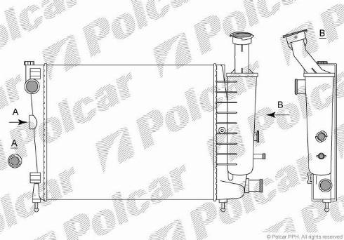 Polcar 230408-1 - Радіатор, охолодження двигуна autocars.com.ua