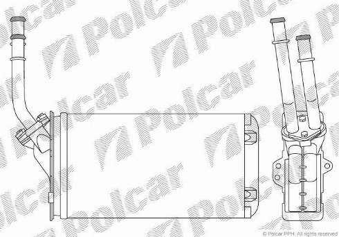 Polcar 2304N8-1 - Теплообмінник, опалення салону autocars.com.ua