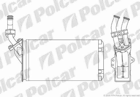 Polcar 2304N8-2 - Теплообмінник, опалення салону autocars.com.ua