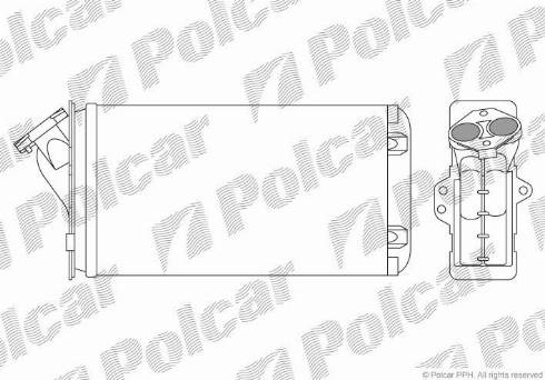 Polcar 2304N8-4 - Теплообмінник, опалення салону autocars.com.ua
