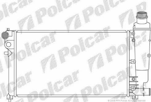 Polcar 2307081X - Радіатор, охолодження двигуна autocars.com.ua