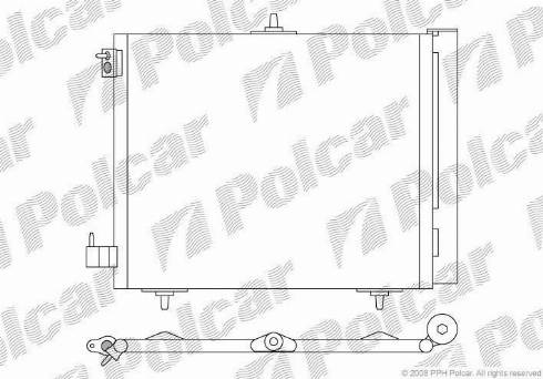 Polcar 2316K8C1S - Конденсатор, кондиціонер autocars.com.ua