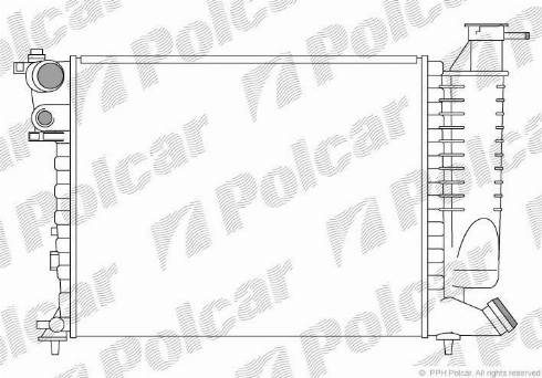 Polcar 2324081X - Радіатор, охолодження двигуна autocars.com.ua