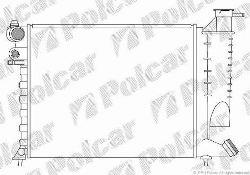 Polcar 232408-1 - Радіатор, охолодження двигуна autocars.com.ua