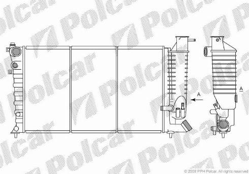 Polcar 2324084X - Радиатор, охлаждение двигателя avtokuzovplus.com.ua