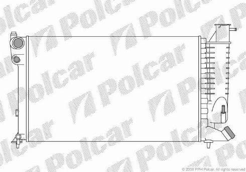 Polcar 2324087X - Радіатор, охолодження двигуна autocars.com.ua