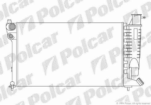 Polcar 232408-8 - Радіатор, охолодження двигуна autocars.com.ua