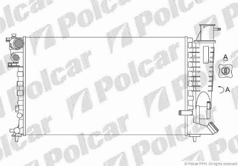 Polcar 232408A4 - Радиатор, охлаждение двигателя avtokuzovplus.com.ua