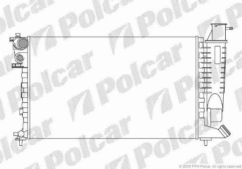 Polcar 232408A8 - Радіатор, охолодження двигуна autocars.com.ua