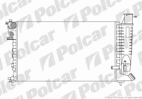 Polcar 232408A9 - Радіатор, охолодження двигуна autocars.com.ua