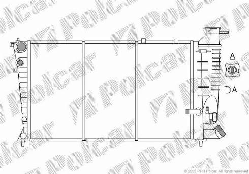 Polcar 232408-X - Радіатор, охолодження двигуна autocars.com.ua