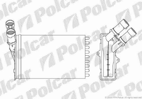 Polcar 2324N81X - Теплообменник, отопление салона avtokuzovplus.com.ua