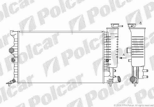 Polcar 2325082X - Радиатор, охлаждение двигателя avtokuzovplus.com.ua