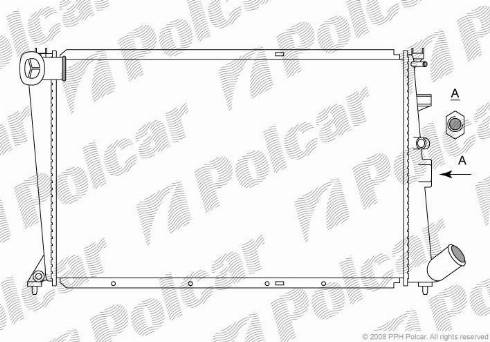 Polcar 2325084X - Радиатор, охлаждение двигателя autodnr.net