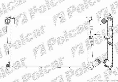 Polcar 2325085X - Радиатор, охлаждение двигателя autodnr.net