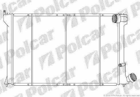 Polcar 2325089X - Радиатор, охлаждение двигателя autodnr.net